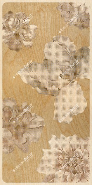 Inkiostro Bianco INKLKNR24C2M3LD White Paper Mayflowers - panel w roślinny wzór