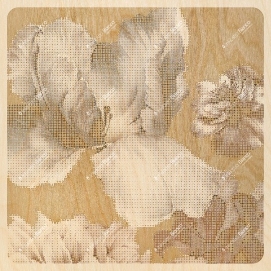 Inkiostro Bianco INKLKNR24C2M4LD White Paper Mayflowers - panel w roślinny wzór