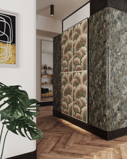 Inkiostro Bianco INKANOE24C1M2LD White Paper Biloba - panel w roślinny wzór