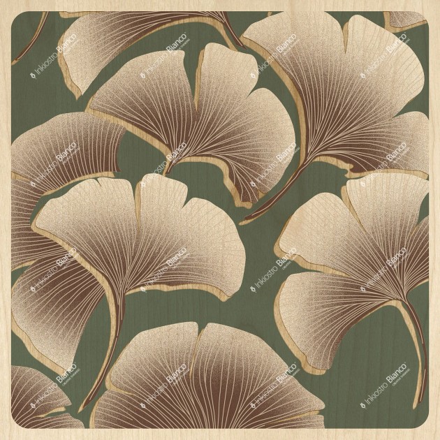 Inkiostro Bianco INKANOE24C2M2LD White Paper Biloba - panel w roślinny wzór