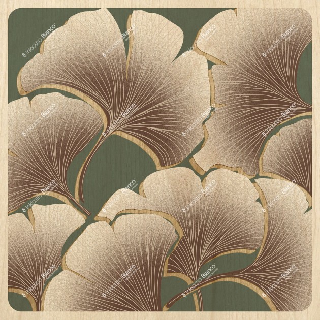 Inkiostro Bianco INKANOE24C2M3LD White Paper Biloba - panel w roślinny wzór