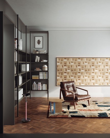 Inkiostro Bianco INKLEOB24C1M1LD White Paper Blocks - panel w geometryczny i trójwymiarowy motyw