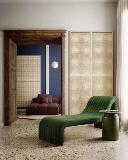 Inkiostro Bianco INKMCLE24C2M1LD White Paper Rattan - panel imitujący rattan