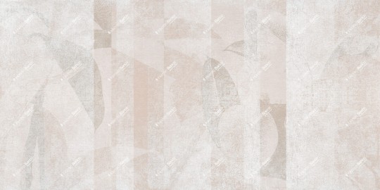 Inkiostro Bianco INKBOCI2401 White Paper Bright Leaves - mural w rośliny na betonowym tle