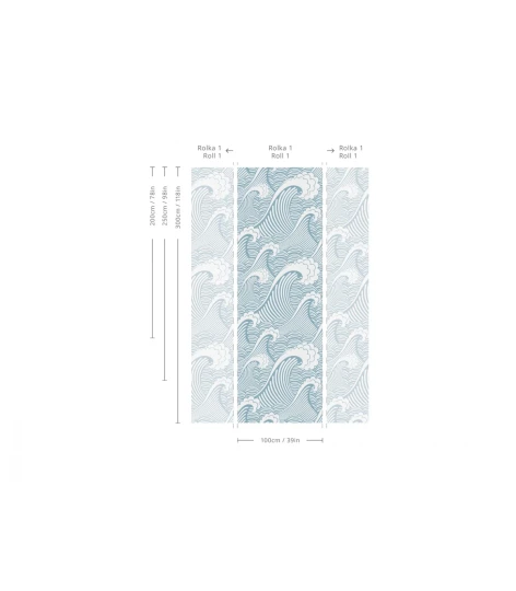 Wallcolors TAP-4301 Basic Waves - mural w fale