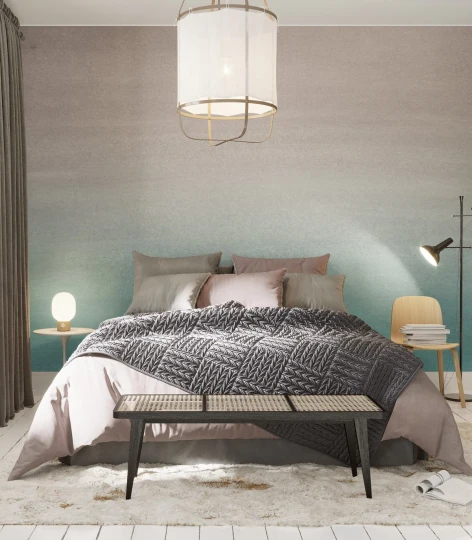 Wallcolors TAP-7295 Basic Turquoise Fogg - mural w motyw ombre