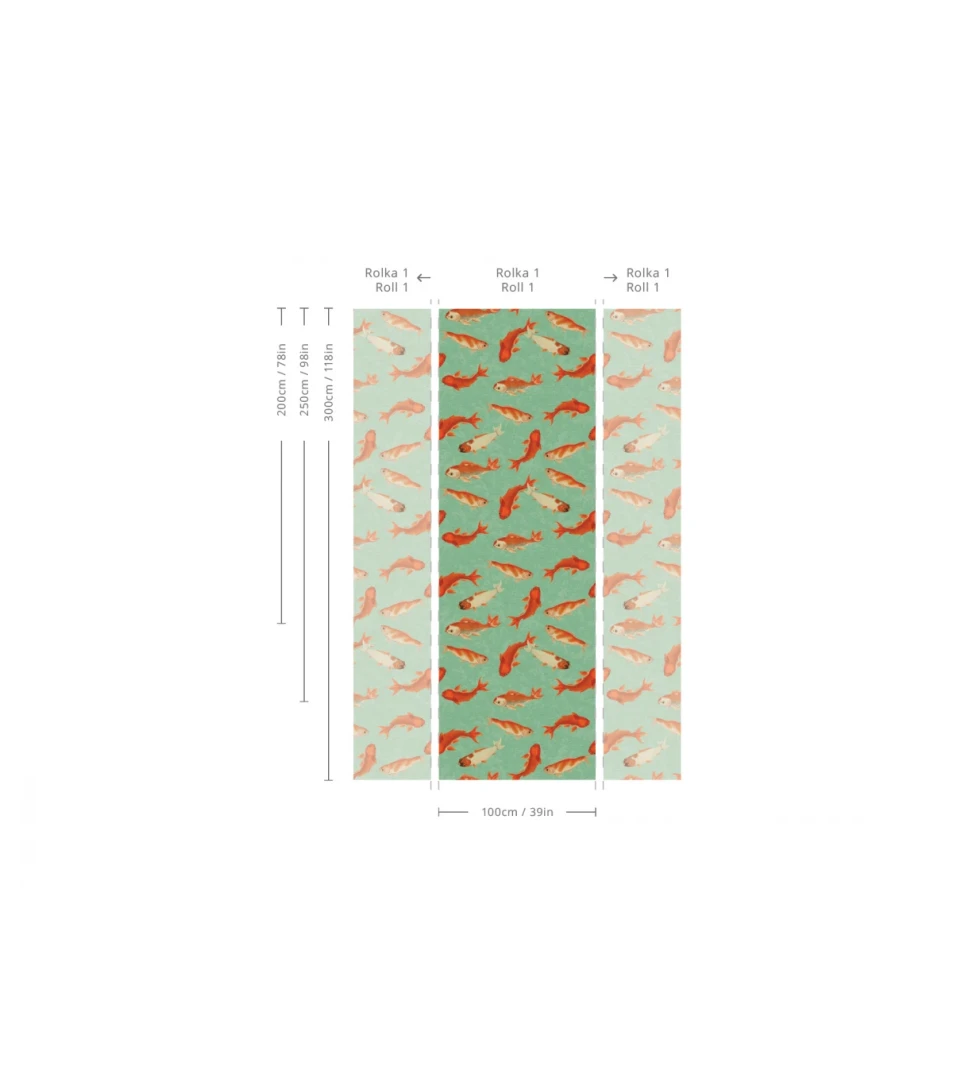 Wallcolors TAP-4278 Basic Koi - mural w ryby koi