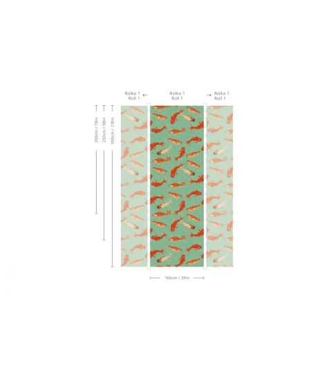 Wallcolors TAP-4278 Basic Koi - mural w ryby koi
