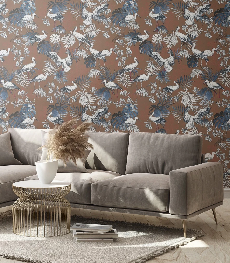 Wallcolors TAP-7942 Basic Storks Red - mural w bociany