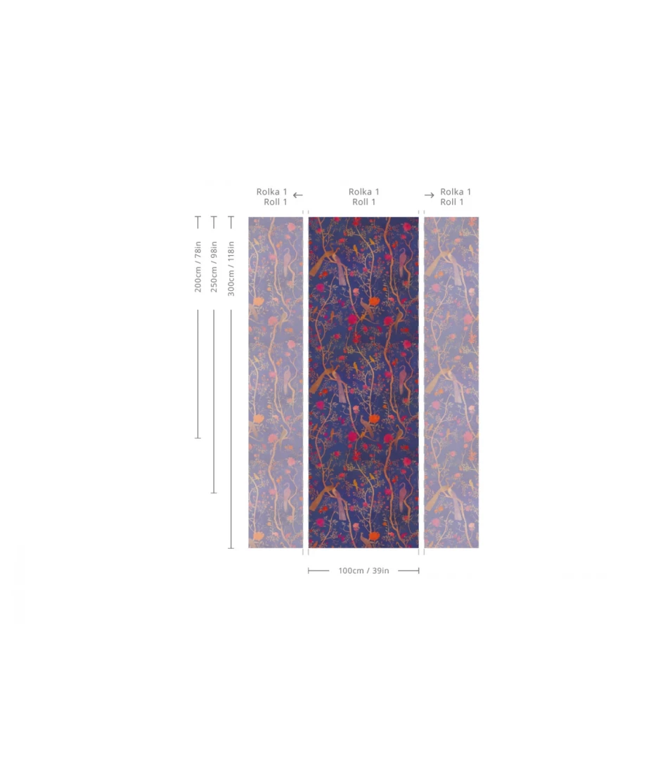 Wallcolors TAP-8045 Basic Fado - mural w rośliny i ptaki