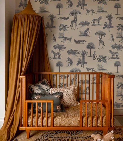 Wallcolors TAP-9008 Kids World Vintage Animals Beige - mural dla dzieci w zwierzęta