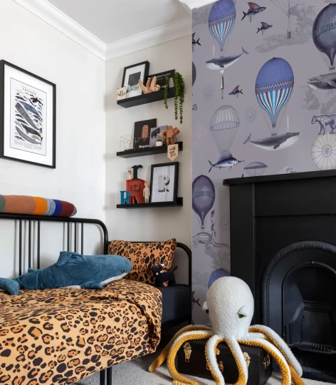 Wallcolors TAP-9021 Kids World Vintage Balloons Purple - mural dla dzieci w balony i zwierzęta