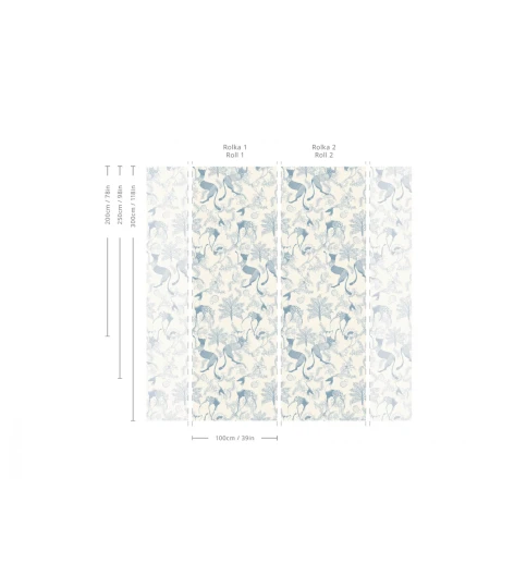 Wallcolors TAP-8990 Kids World Mythical Animals Blue - mural z motywem mitologicznym