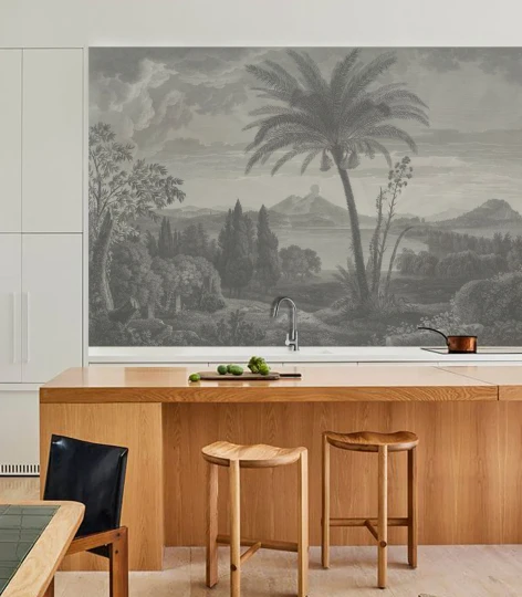 Wallcolors TAP-9007 Vintage Therapy Tropical Volcano Vista - mural w egzotyczny pejzaż