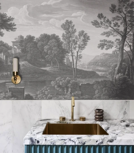 Wallcolors TAP-9004 Vintage Therapy Ancient Riverside Grove - mural w krajobraz