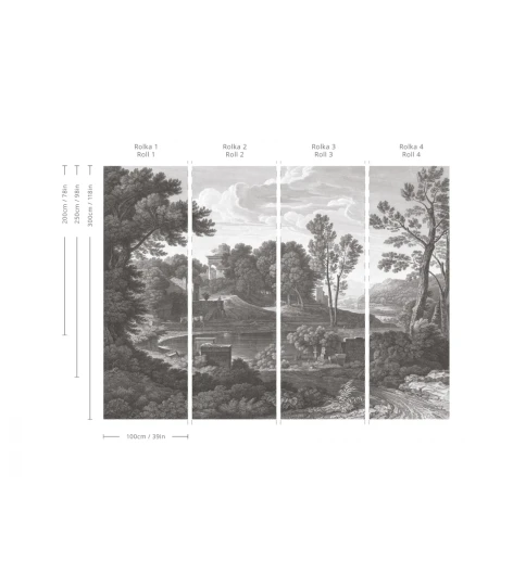 Wallcolors TAP-9004 Vintage Therapy Ancient Riverside Grove - mural w krajobraz