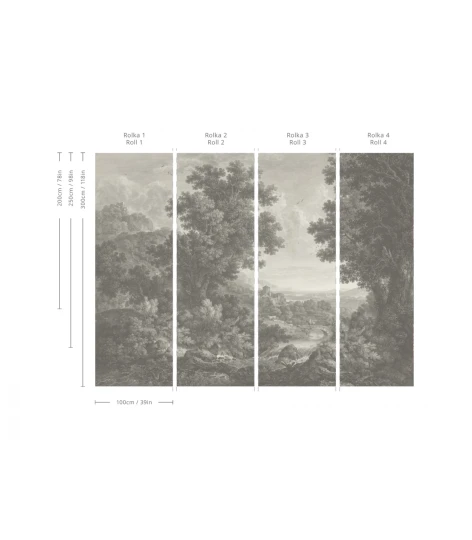 Wallcolors TAP-9006 Vintage Therapy Picturesque Valley Of Serenity - mural w krajobraz