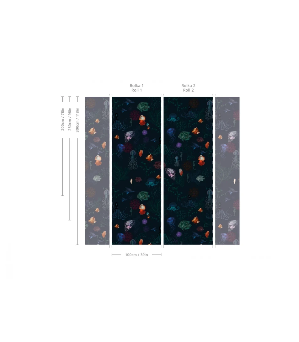 Wallcolors TAP-9001 Animals Kingdom Underwater World - mural w morski motyw