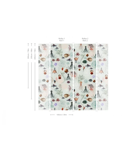 Wallcolors TAP-9002 Animals Kingdom Underwater World Light - mural w morski motyw