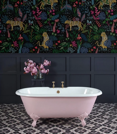 Wallcolors TAP-7957 Animals Kingdom Colorfull Tiger - mural w roślinny motyw i dzikie koty