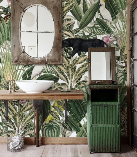 Wallcolors TAP-4282 Animals Kingdom Light Jungle - mural w roślinny motyw i zwierzęta