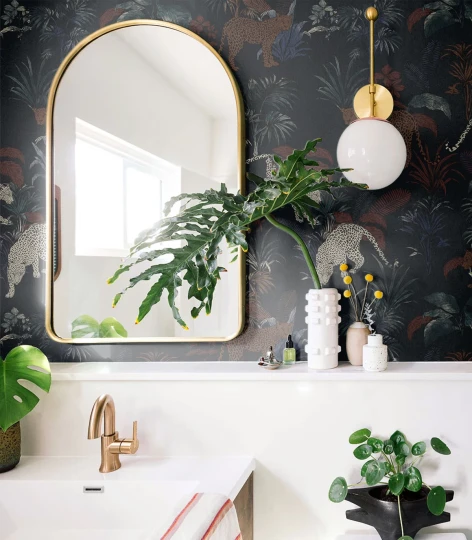 Wallcolors TAP-8414 Animals Kingdom Cheetahs Black - mural w roślinny motyw i zwierzęta