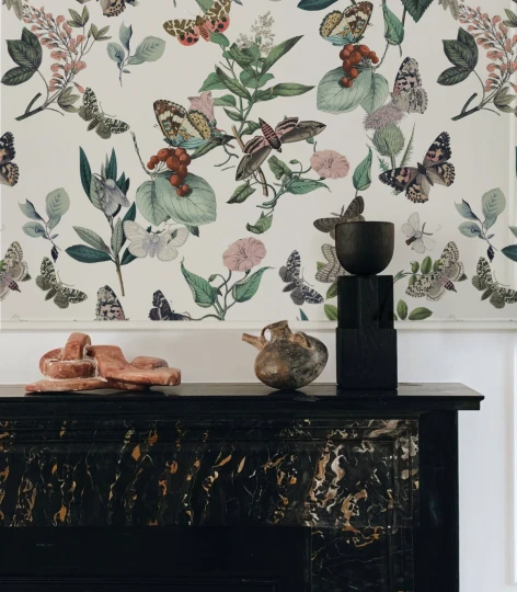 Wallcolors TAP-8890 Animals Kingdom Butterfly Rowan - mural w roślinny motyw i motyle