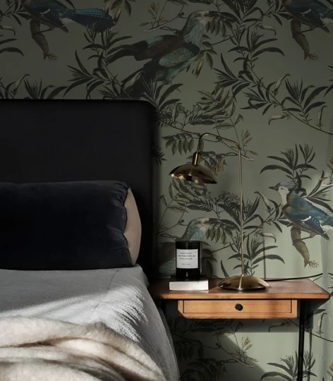 Wallcolors TAP-7171 Animals Kingdom Birds In Garden - mural w roślinny motyw i ptaki