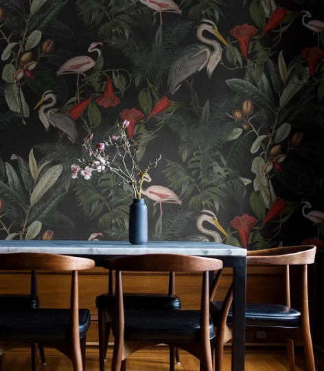 Wallcolors TAP-6587 Animals Kingdom Standing Heron - mural w roślinny motyw i ptaki