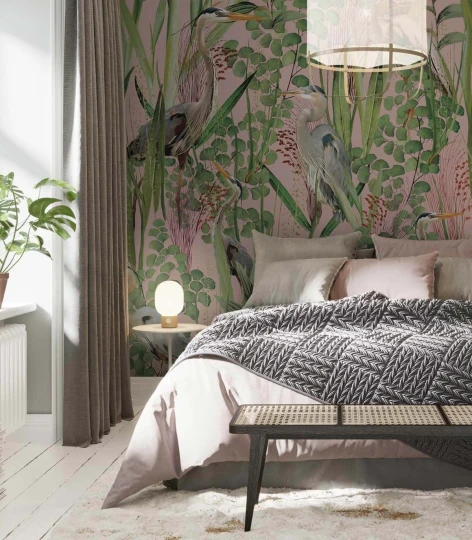 Wallcolors TAP-7117 Animals Kingdom Herons - mural w roślinny motyw i ptaki