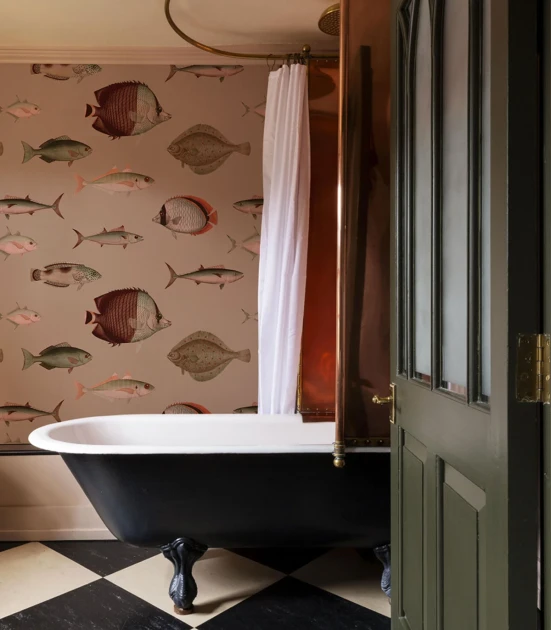 Wallcolors TAP-8729 Animals Kingdom Under The Sea Pink - mural w ryby