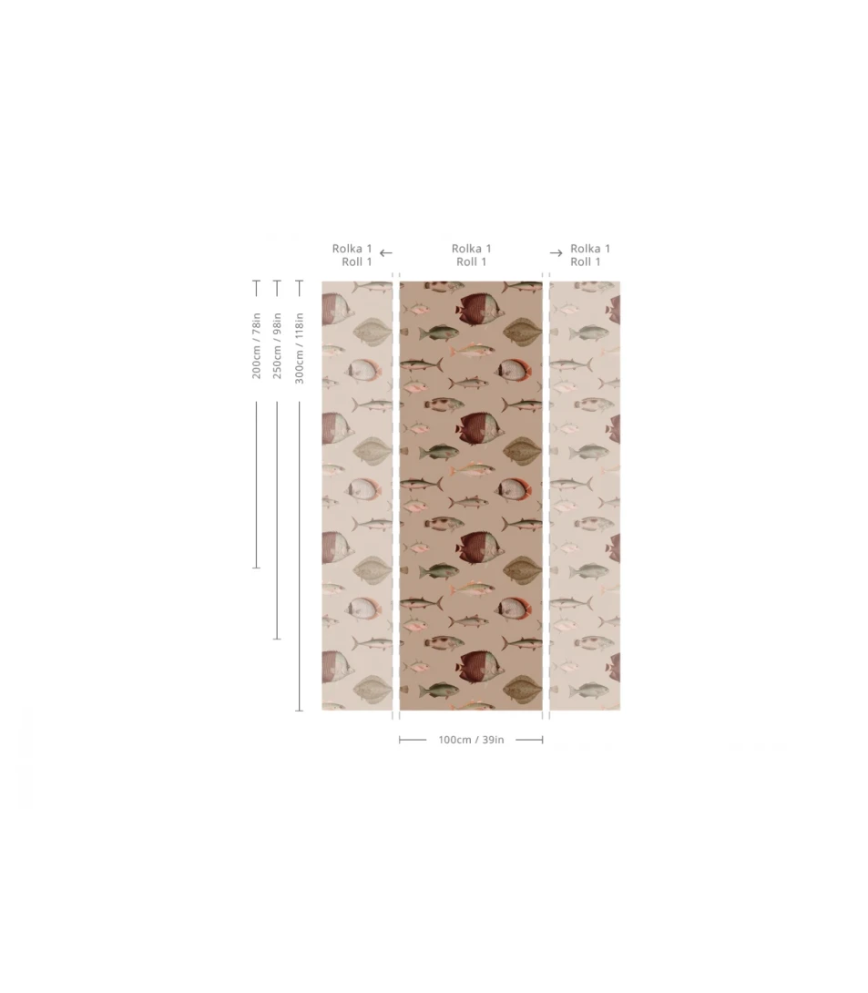 Wallcolors TAP-8729 Animals Kingdom Under The Sea Pink - mural w ryby