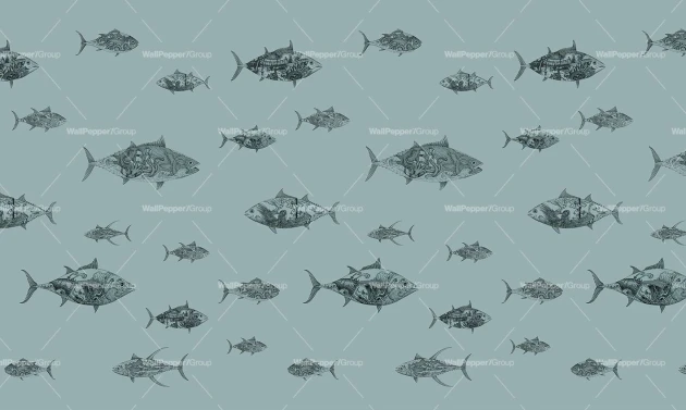 Wallpepper RC-04-A Riccardo Capuzzo Legendary tunas - mural w ryby