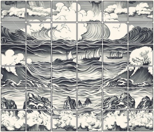 Wallpepper RC-05-A Riccardo Capuzzo Sea majolica - mural w fale