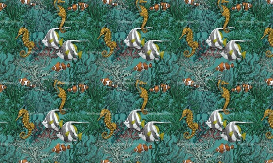 Wallpepper RC-09-A Riccardo Capuzzo Coral reef - mural w koniki wodne i rośliny