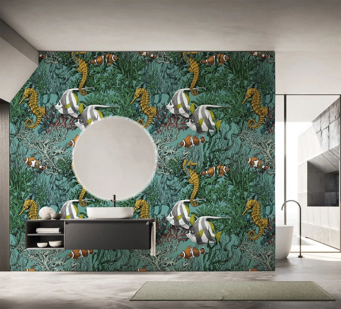 Wallpepper RC-09-C Riccardo Capuzzo Coral reef - mural w koniki wodne i rośliny