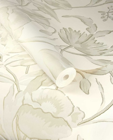 Eijffinger 340130 Gilded - tapeta w liście i kwiaty z metalicznym efektem