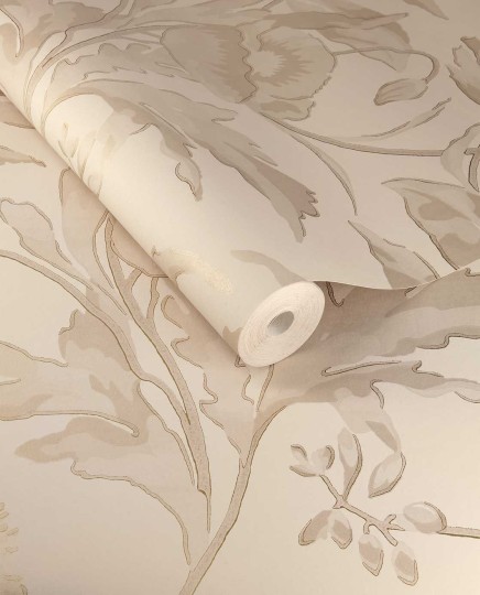 Eijffinger 340131 Gilded - tapeta w liście i kwiaty z metalicznym efektem