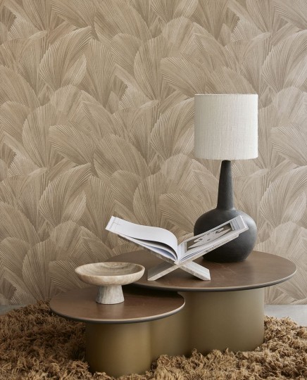Eijffinger 340121 Gilded - tapeta w roślinny motyw w stylu art deco