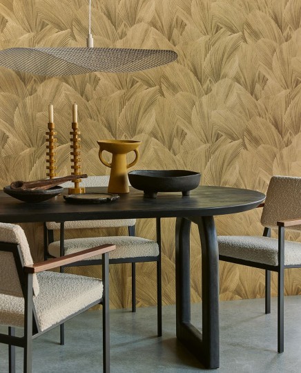 Eijffinger 340124 Gilded - tapeta w roślinny motyw w stylu art deco