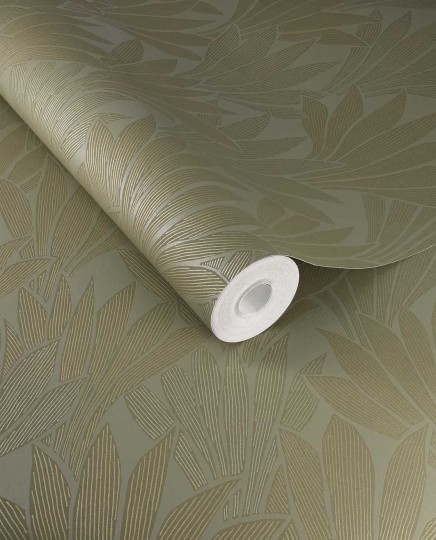 Eijffinger 340151 Gilded - tapeta w roślinny motyw w stylu art deco