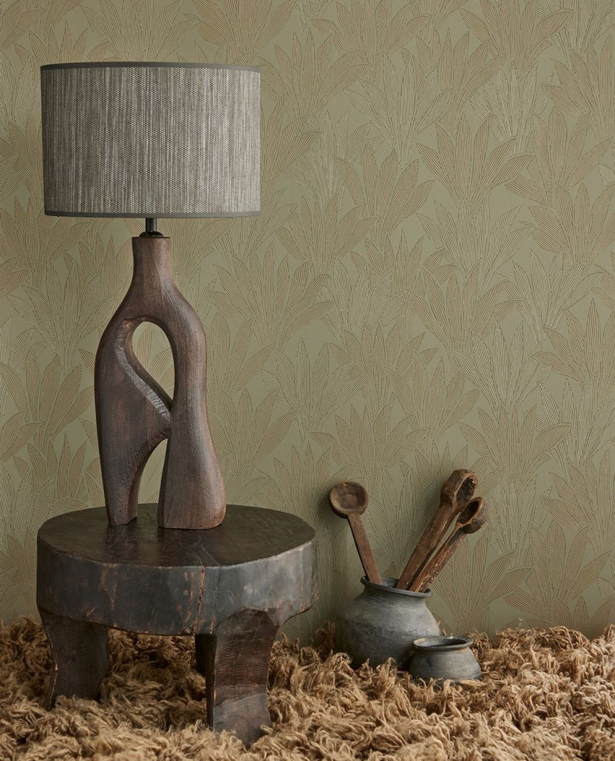 Eijffinger 340151 Gilded - tapeta w roślinny motyw w stylu art deco