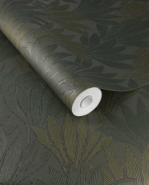 Eijffinger 340152 Gilded - tapeta w roślinny motyw w stylu art deco