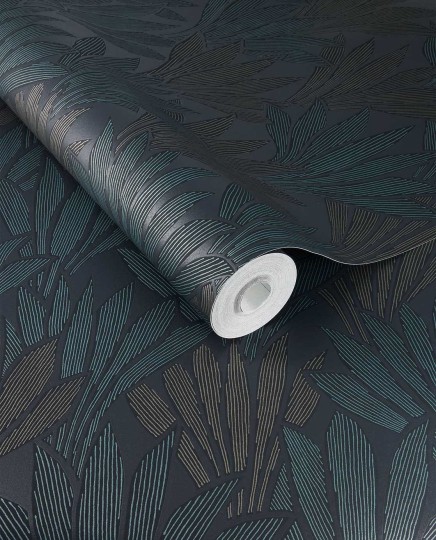 Eijffinger 340153 Gilded - tapeta w roślinny motyw w stylu art deco