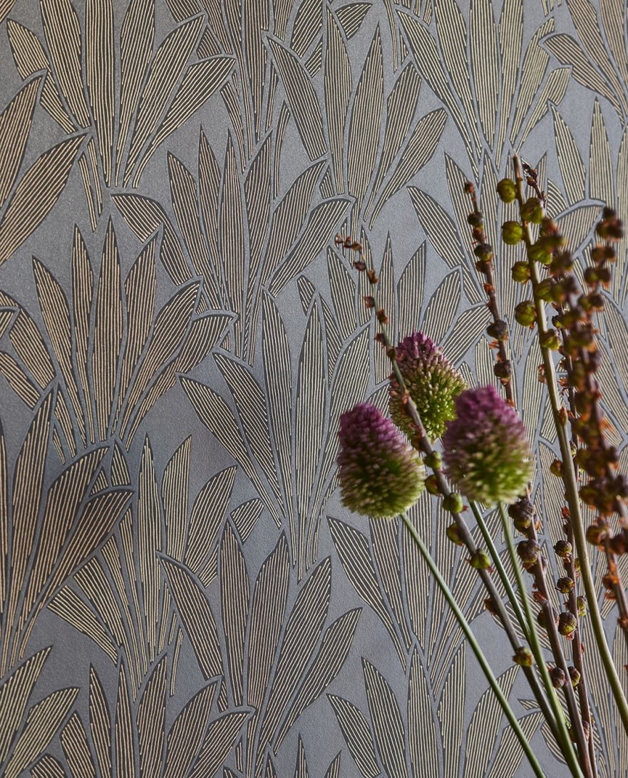 Eijffinger 340154 Gilded - tapeta w roślinny motyw w stylu art deco