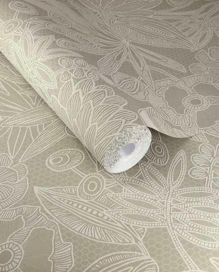 Eijffinger 340113 Gilded - tapeta w roślinny motyw