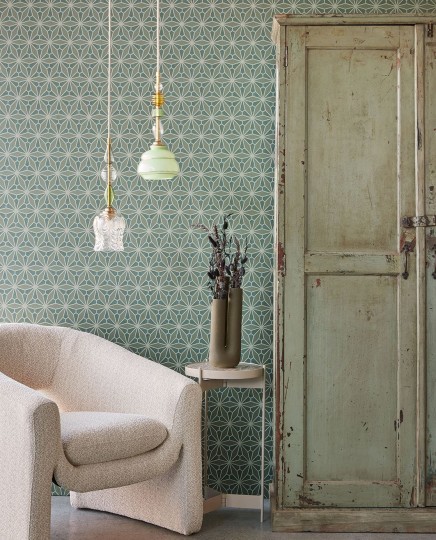 Eijffinger 340145 Gilded - tapeta w kwiaty w stylu art deco