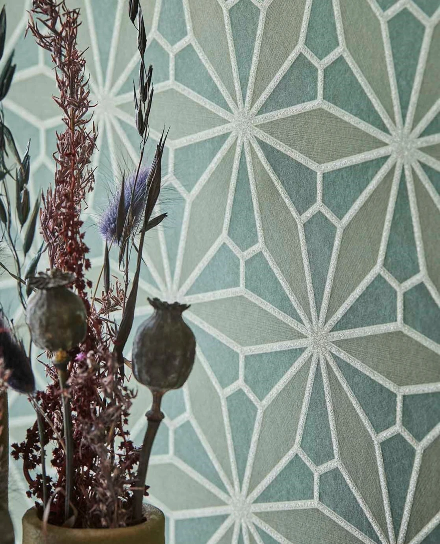 Eijffinger 340145 Gilded - tapeta w kwiaty w stylu art deco