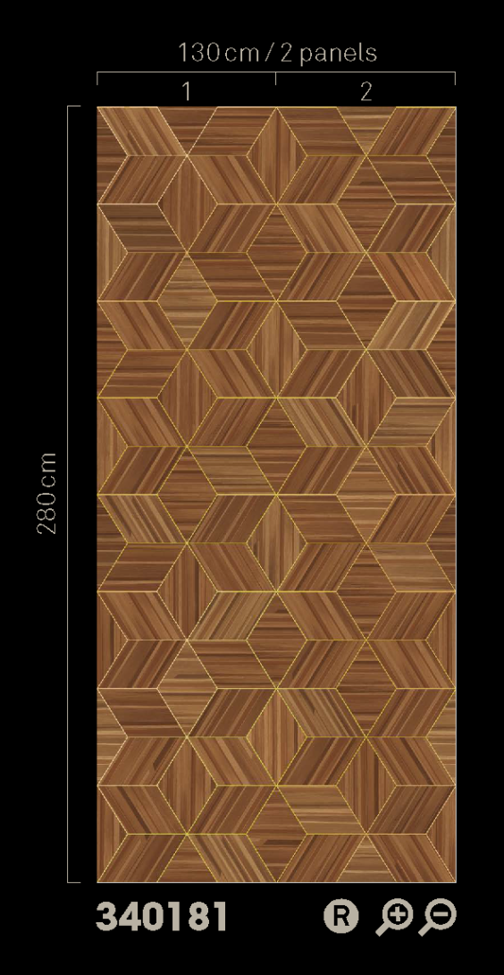 Eijffinger 340181 Gilded - mural w geometryczny wzór