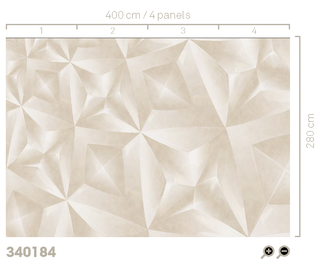 Eijffinger 340184 Gilded - mural w geometryczny wzór z trójwymiarowym efektem